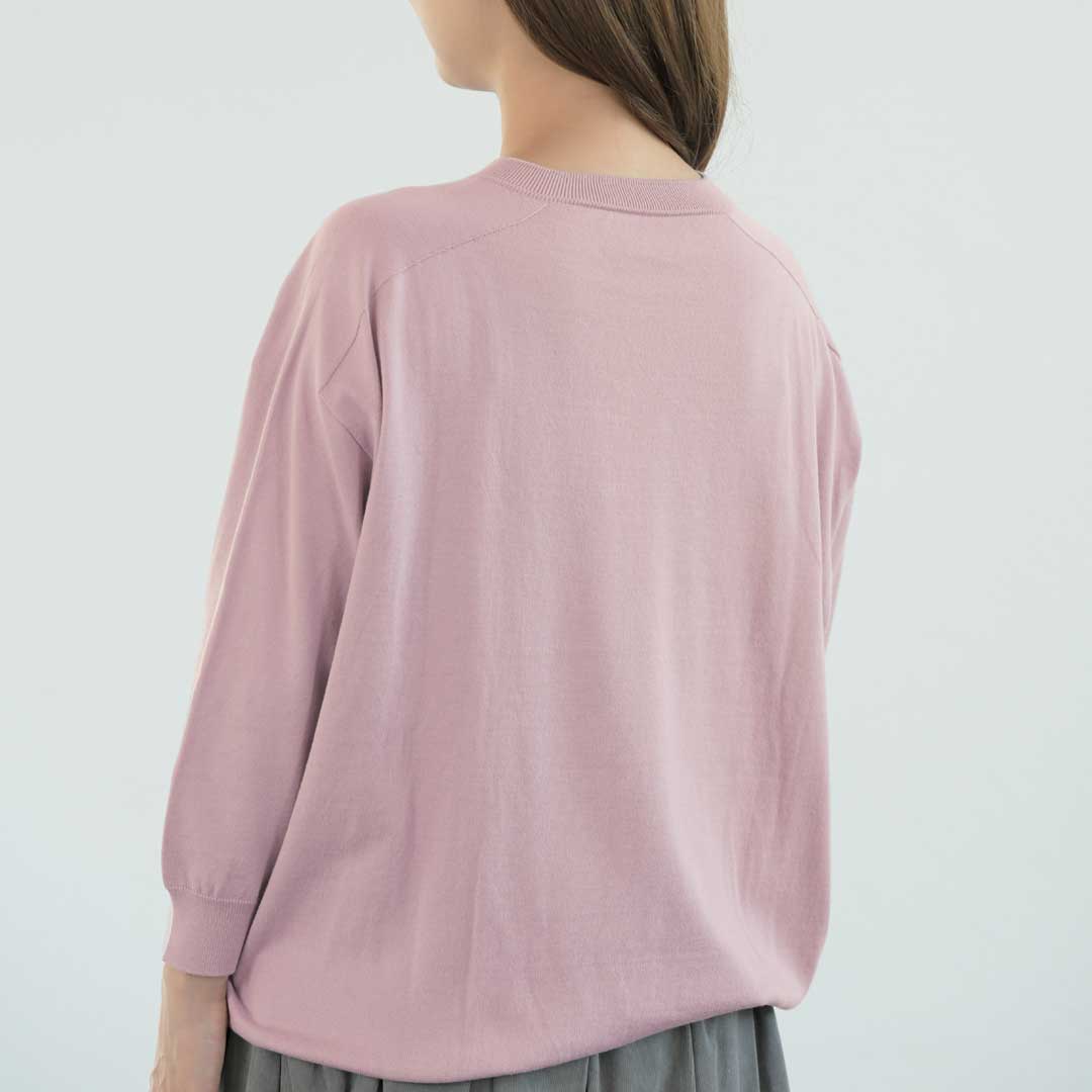 ホールガーメント ７分袖ニット／リネンや