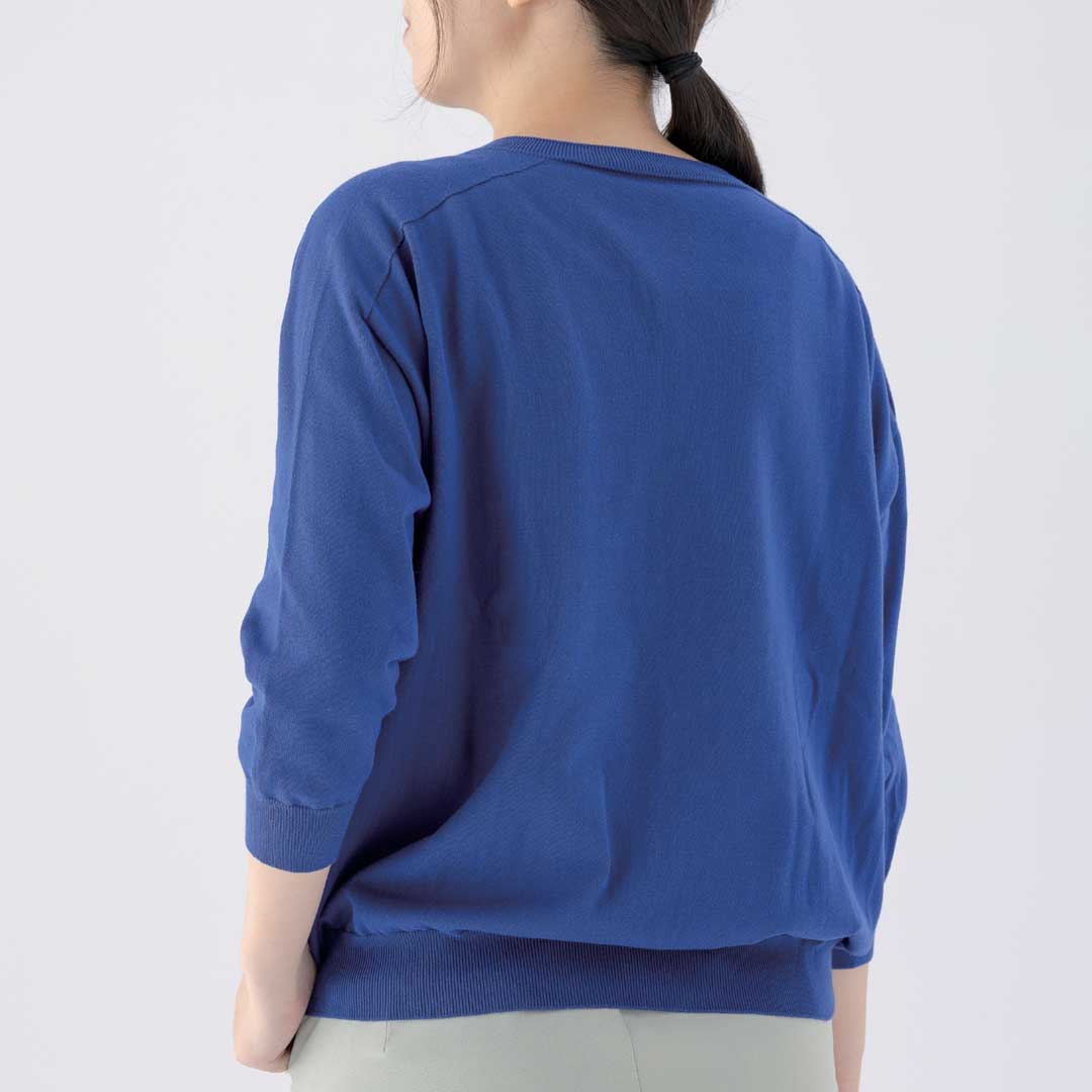 ホールガーメント ７分袖ニット／リネンや