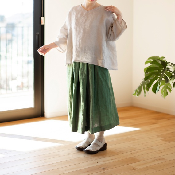 リネンや　タックスカート　
