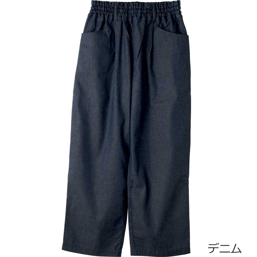 タックギャザーパンツ/リネンや