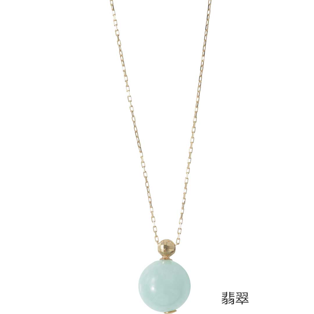 国産ジュエリー　Ｋ１０ＹＧ　天然石ペンダントネックレス ／ ＯＫＫＯ