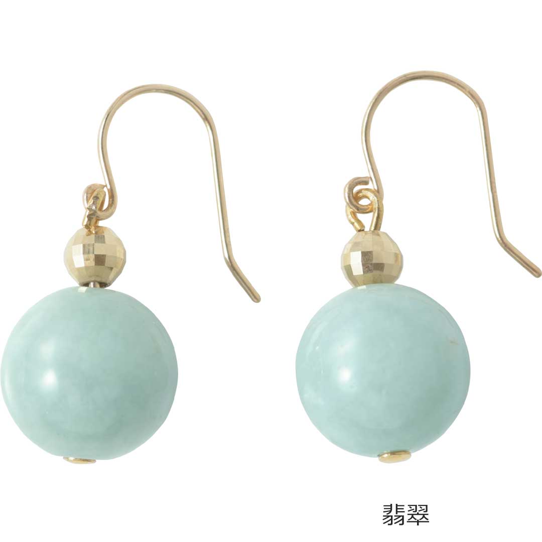 国産ジュエリー　Ｋ１０ＹＧ　天然石ピアス ／ ＯＫＫＯ