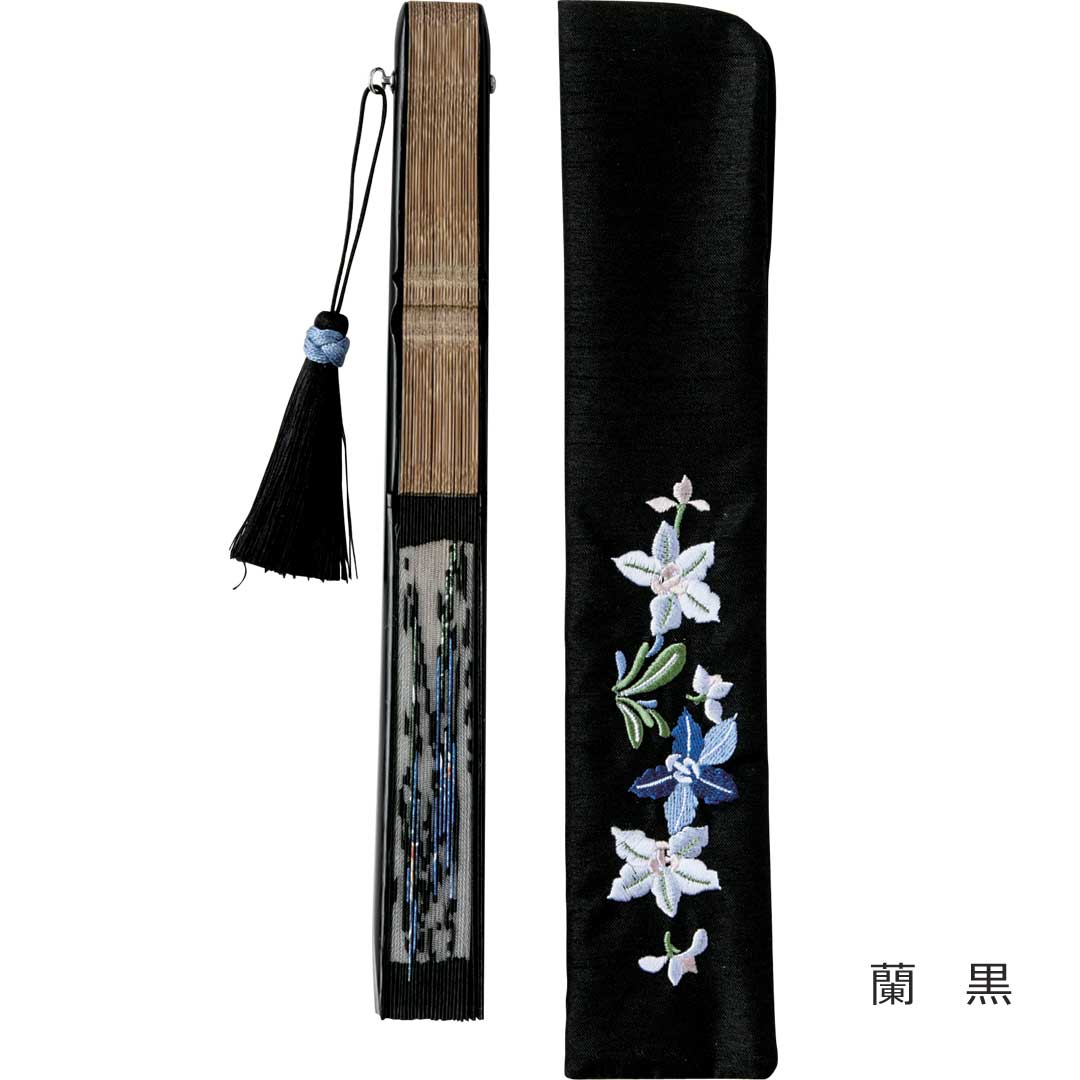 京扇子　額透かし彫扇　紗月　