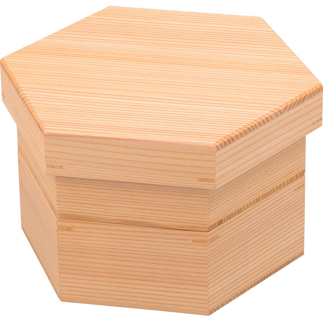 秋田杉　みやび六角二段重