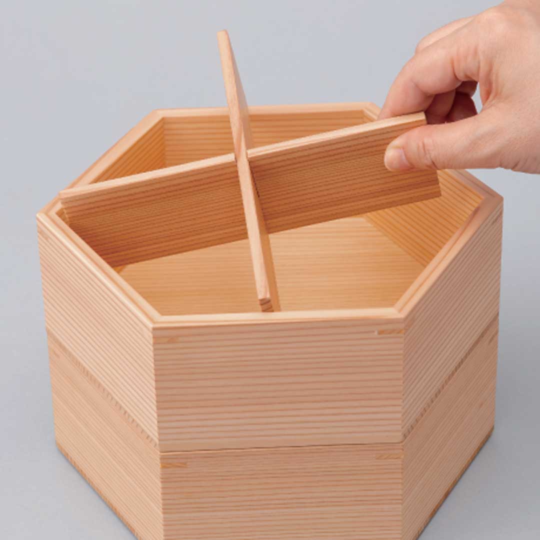 秋田杉　みやび六角二段重