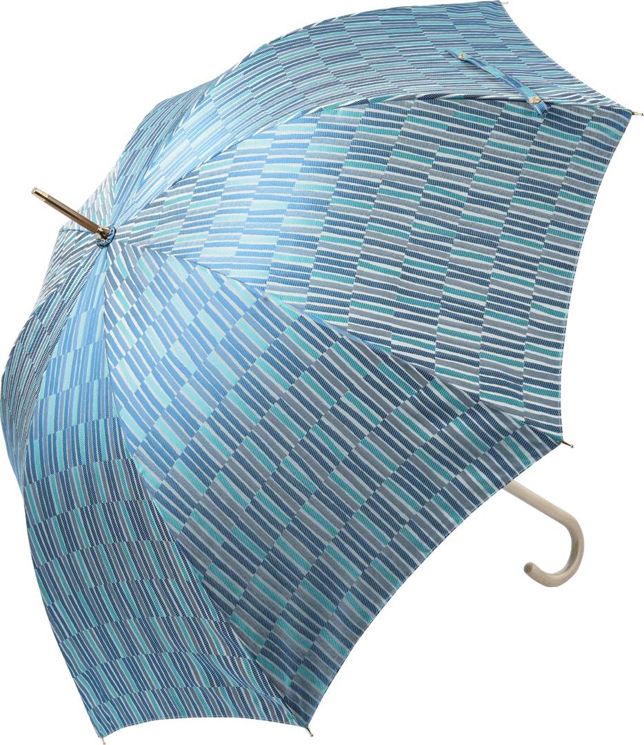 槇田商店の長傘 ノルディック 枝 ブルー/レッド