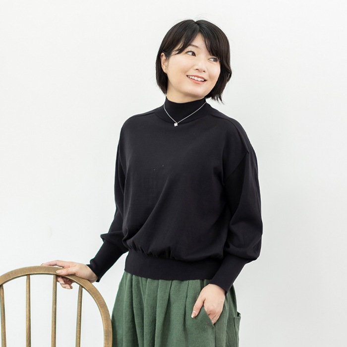 長袖ニット/リネンや/全2色