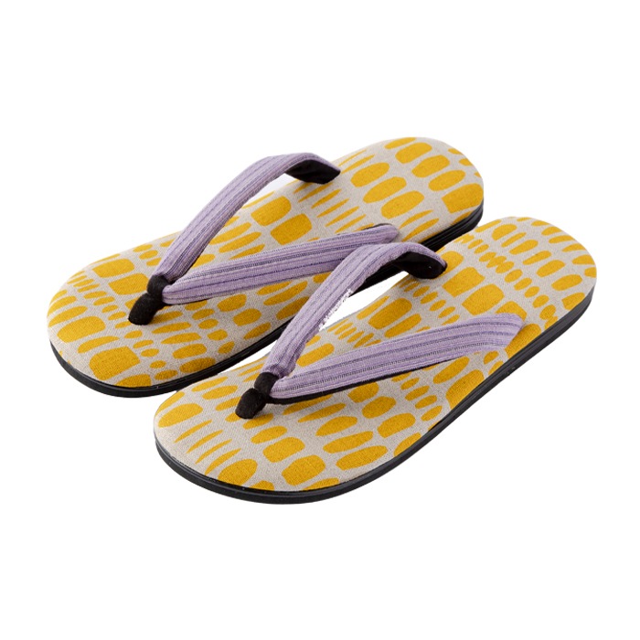 国産手作り雪駄　キビ模様　M/L