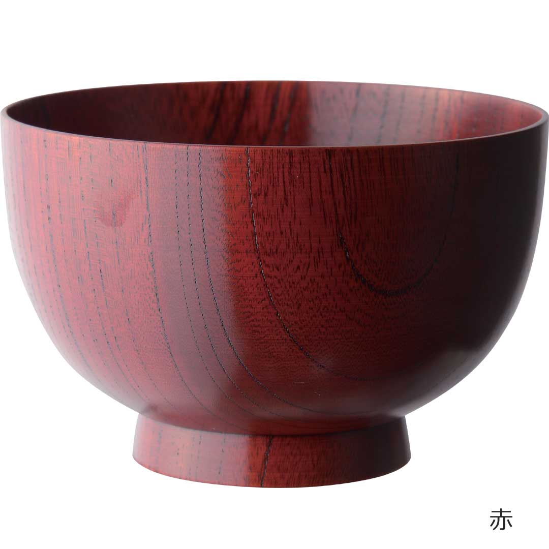 越前塗　拭き漆けやき汁椀