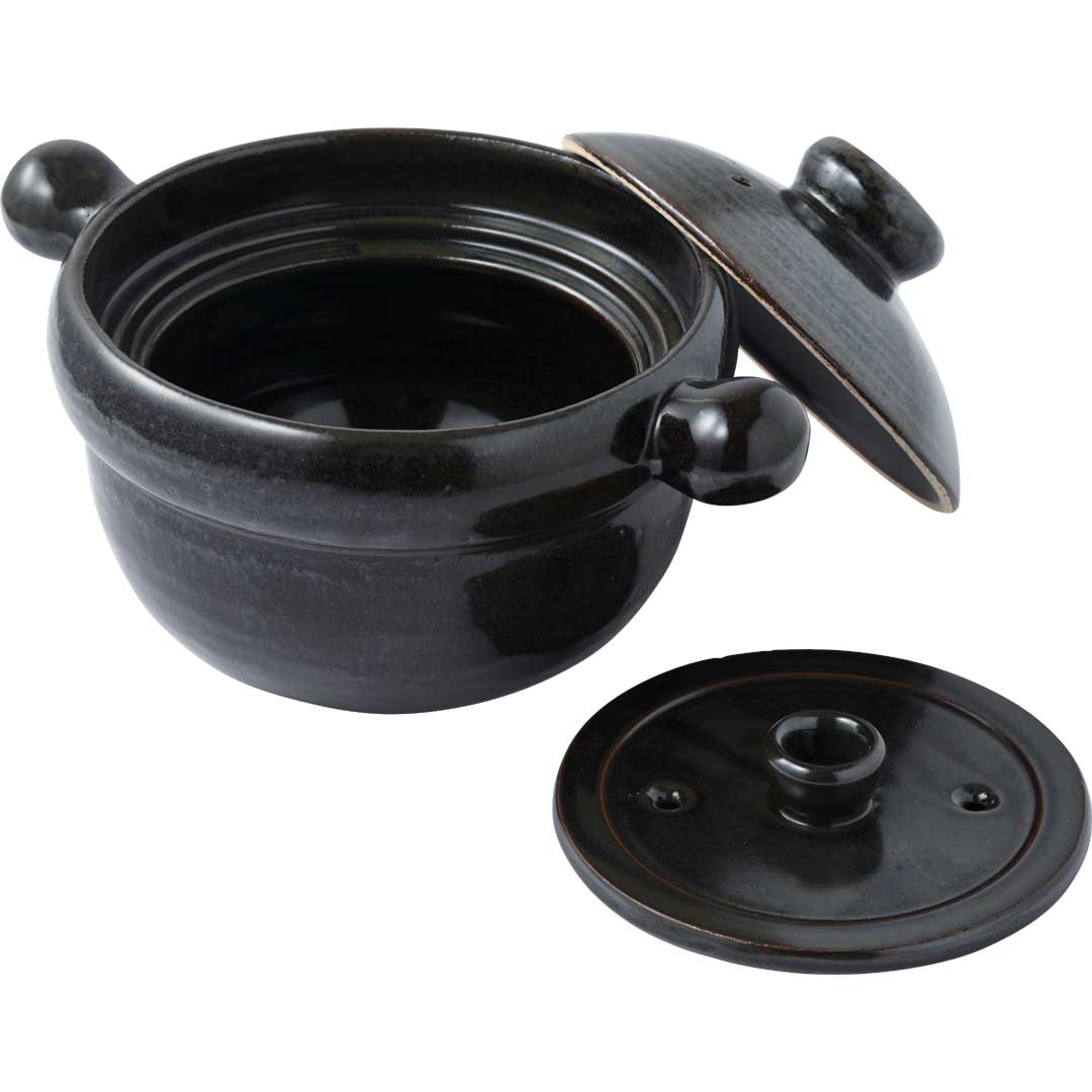 萬古焼　丸ごはん土鍋／弥生陶園