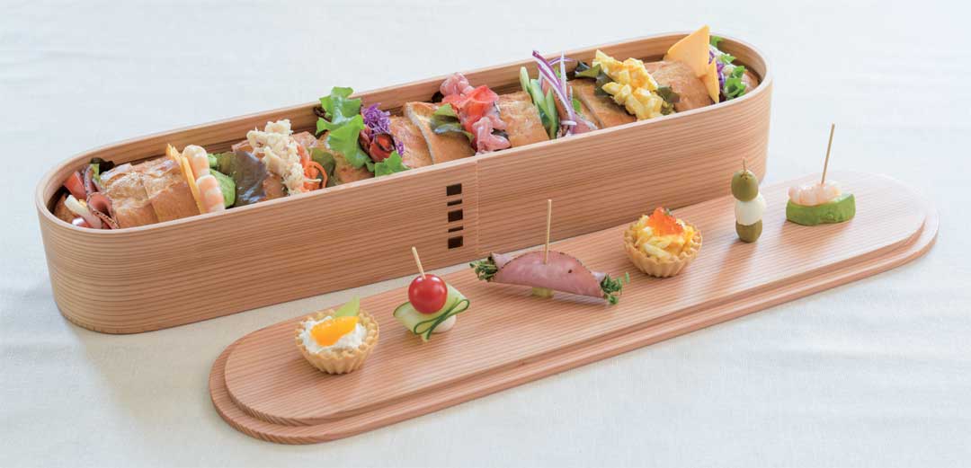 大館曲げわっぱ　バゲットコンテナ
