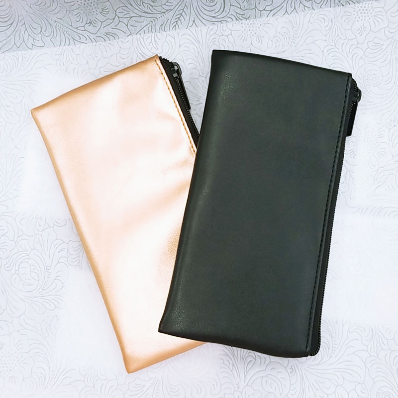 コスメポーチ 大(ゴールド・ブラック)