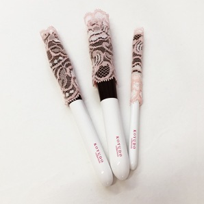 ブラシキャップ3枚セット(レース/ピンク)