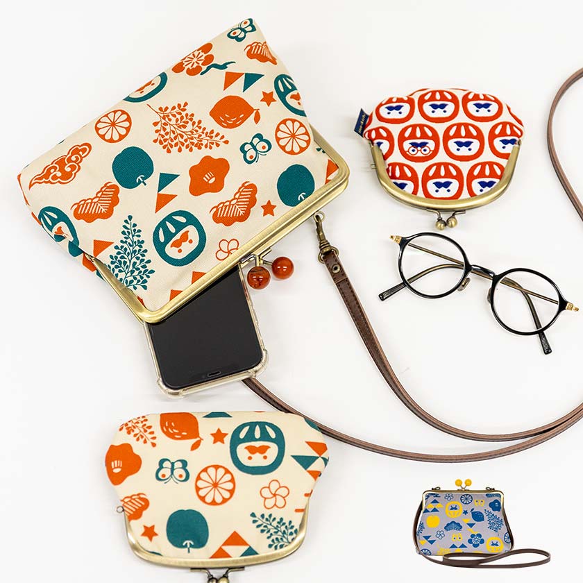 6寸ポシェットがま口 「ふくまねき」