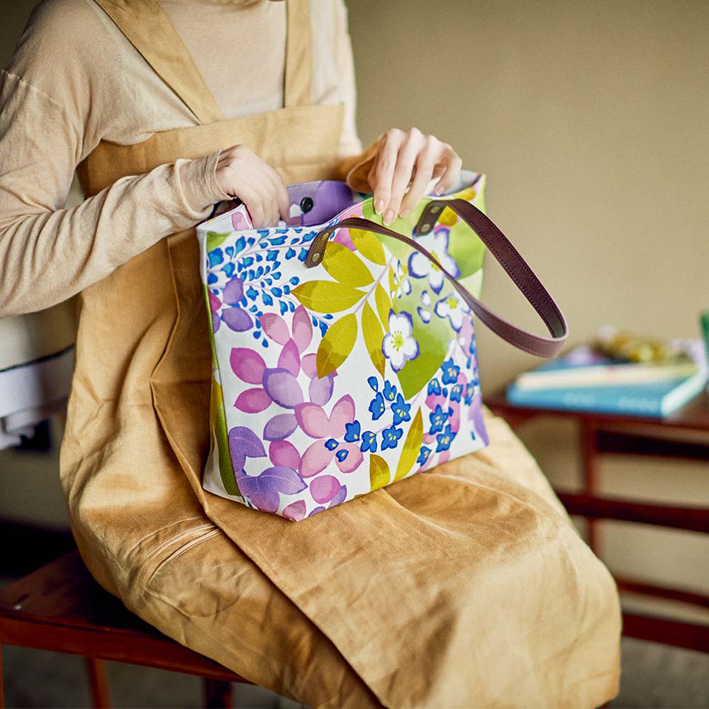 中トートバッグ「かぜこばな」