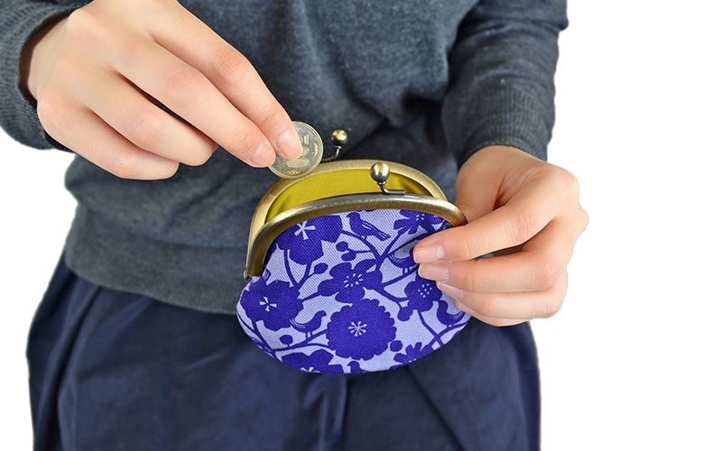 【くま出品】 3.3寸丸がま口 とりのこえ|亥之吉
