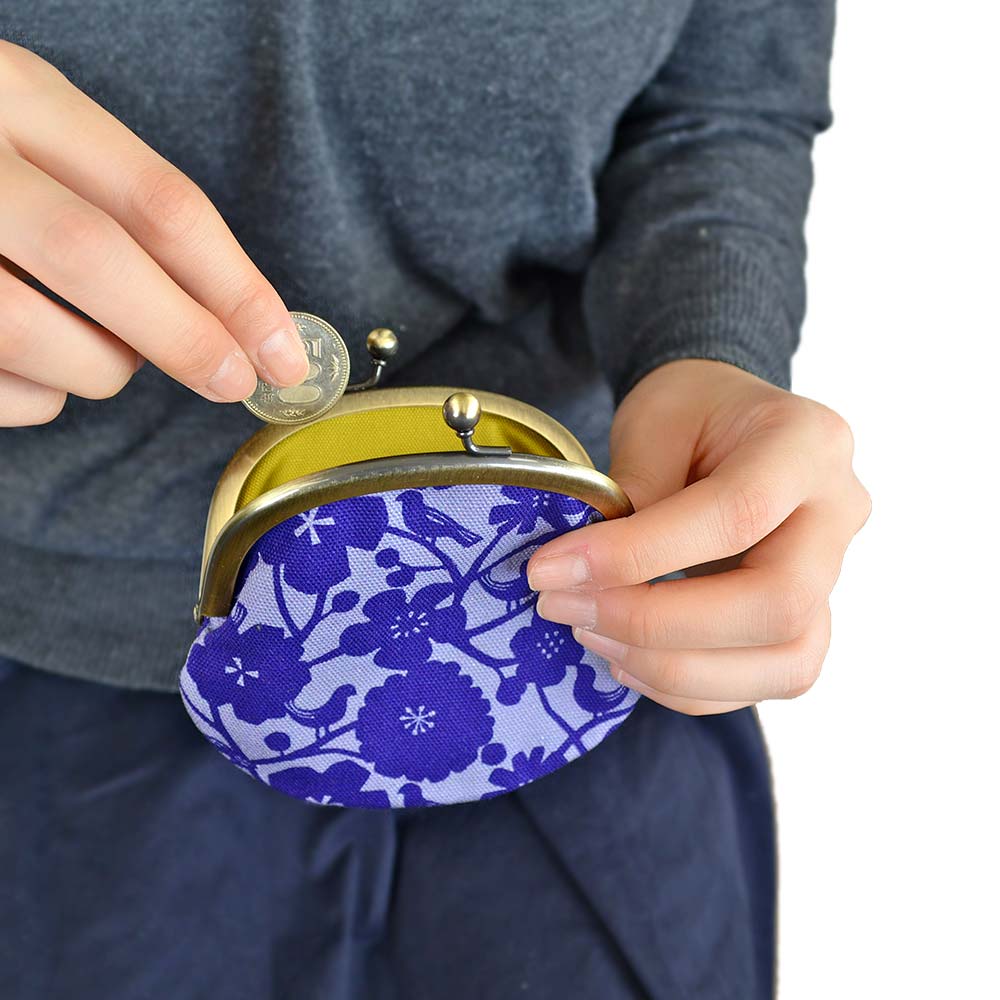 3.3寸丸がま口「とりのこえ」