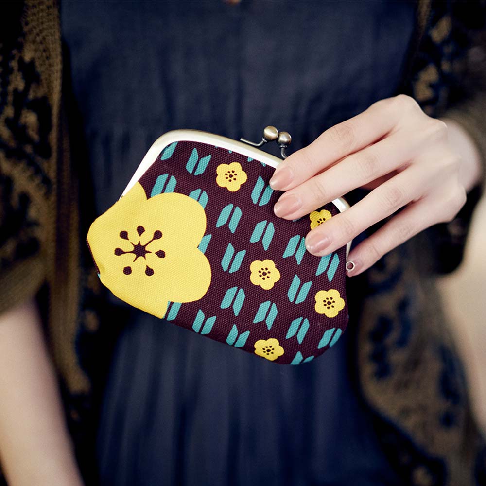 亥之吉 親子がま口 財布 矢絣梅