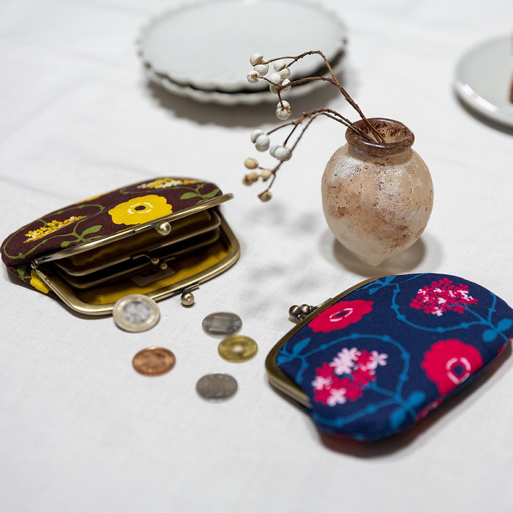 親子がま口 財布 はなつつみ｜京都 和柄 がま口｜亥之吉