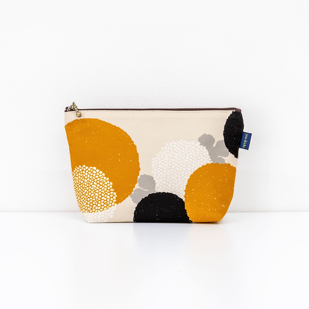 ファスナーポーチ「まんじゅうきく オレンジ」