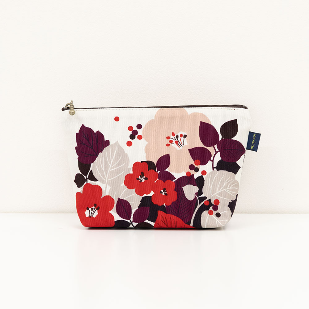 ファスナーポーチ「はなもゆ あずき」
