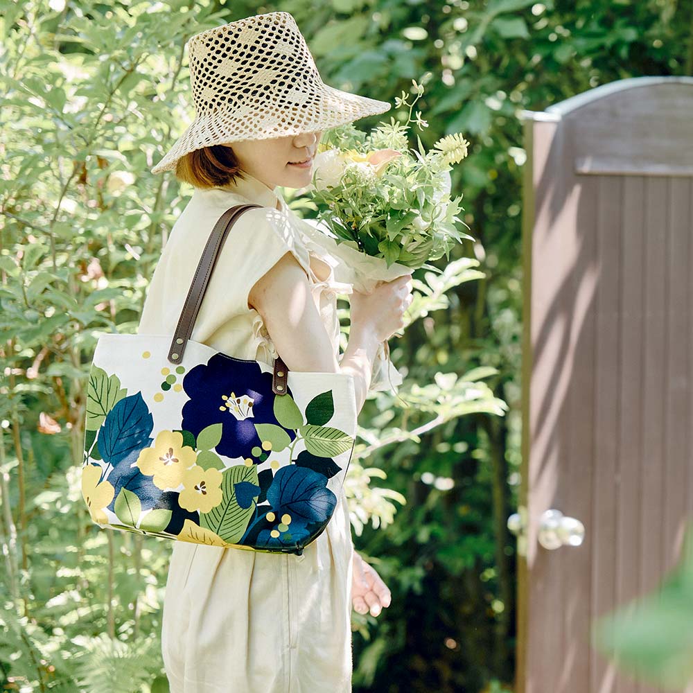 中トートバッグ「はなもゆ」