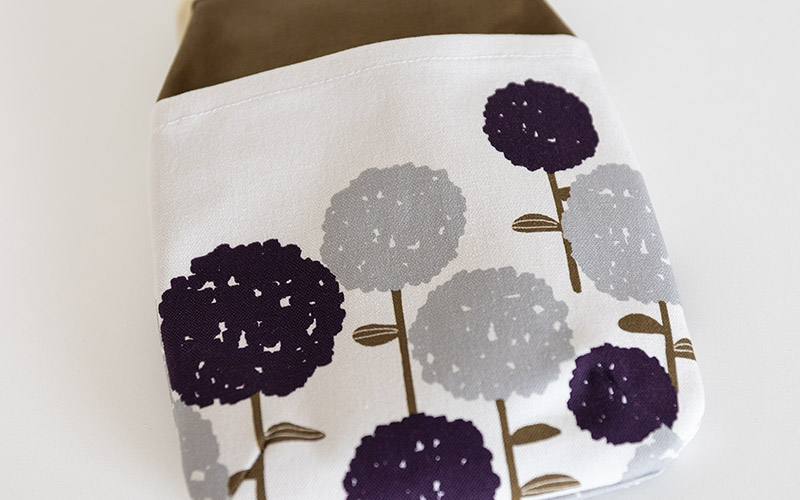 4寸縦型ポシェットがま口「こでまり」