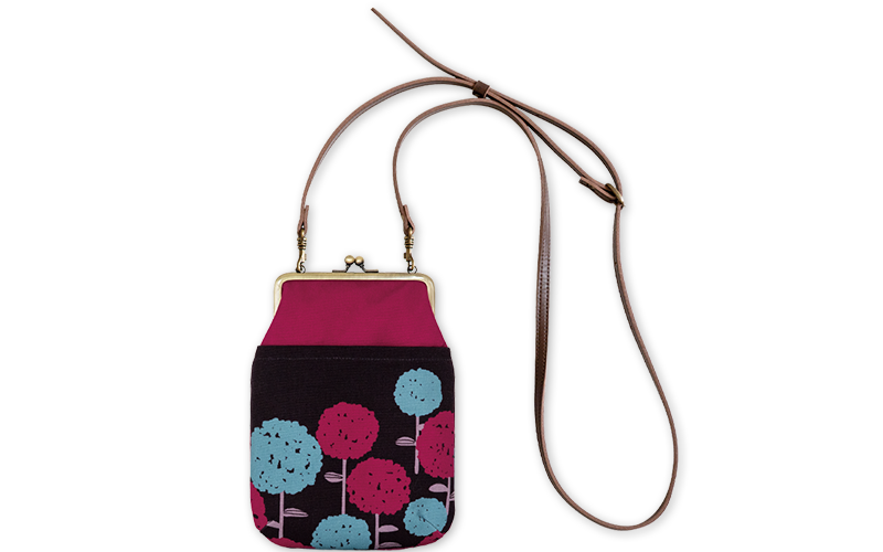 4寸縦型ポシェットがま口「こでまり」