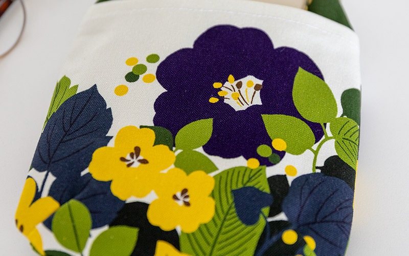 4寸縦型ポシェットがま口「はなもゆ」