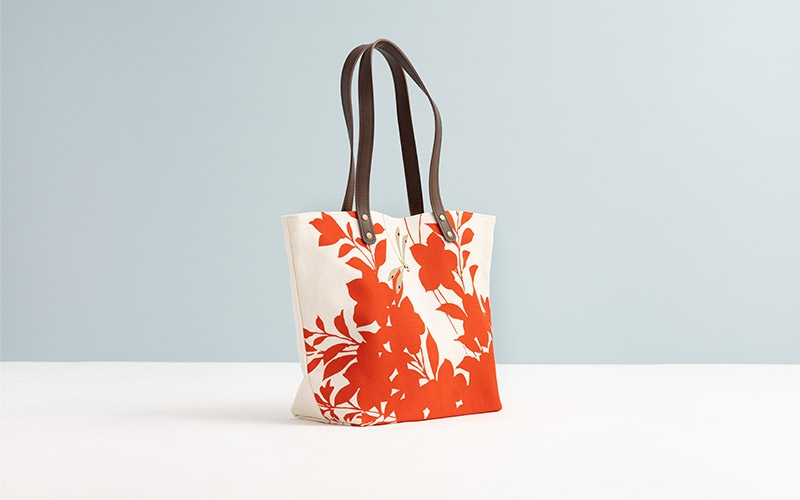 中トートバッグ「ききょうとんぼ」