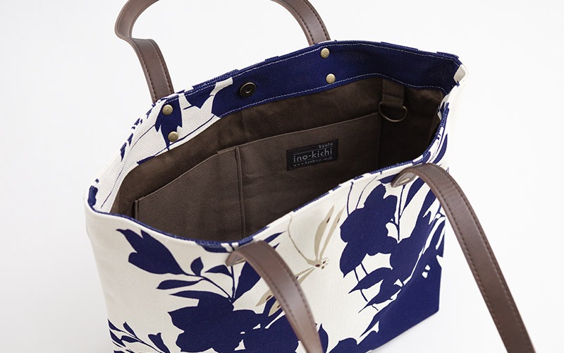 中トートバッグ「ききょうとんぼ」