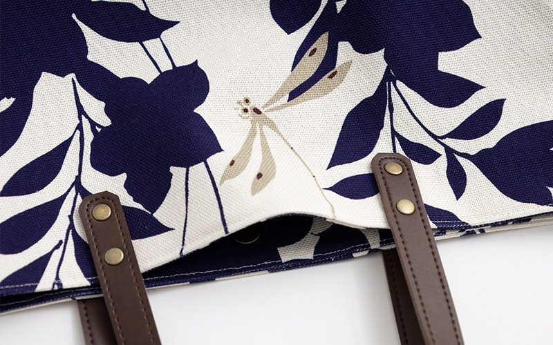 中トートバッグ「ききょうとんぼ」