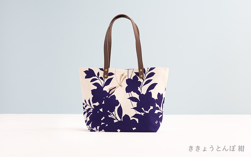 中トートバッグ「ききょうとんぼ」