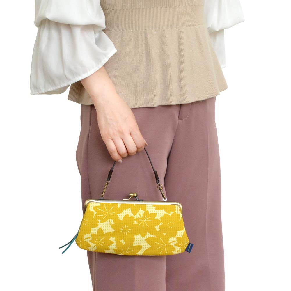 手捺染 親子長財布 さくらもみじ・セール品につきラッピング・手提げ不可