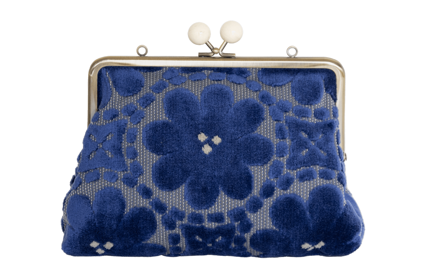 FUDGEコラボ 6寸ポシェットがま口 「モケットはなのわ」