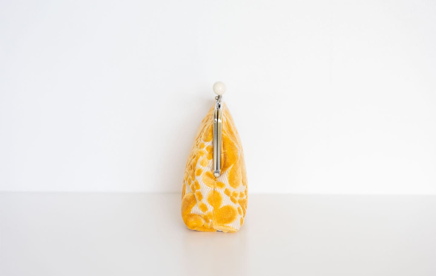 FUDGEコラボ 6寸ポシェットがま口 「モケットはなのわ」