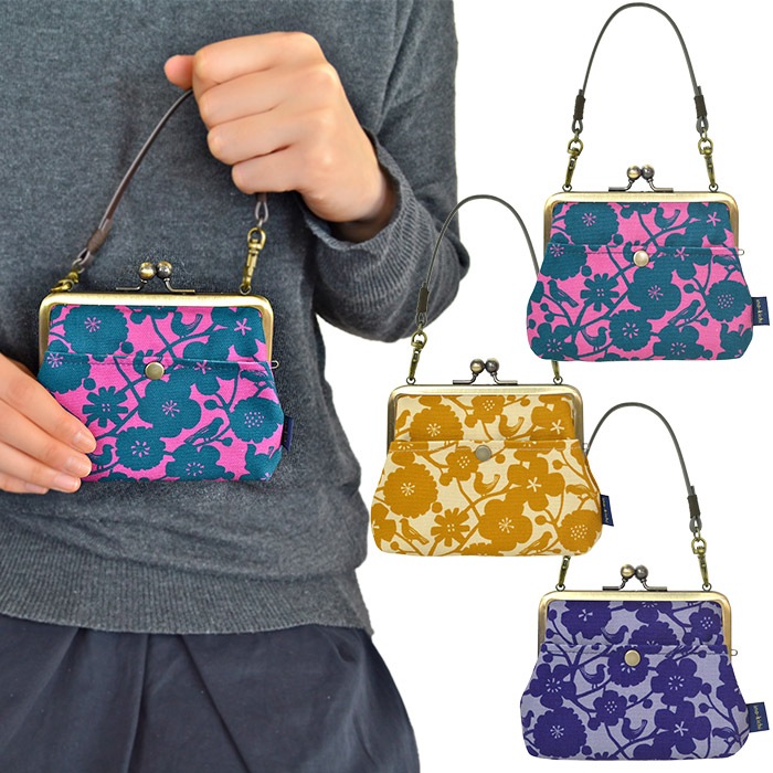 4寸外ポケがま口「とりのこえ」