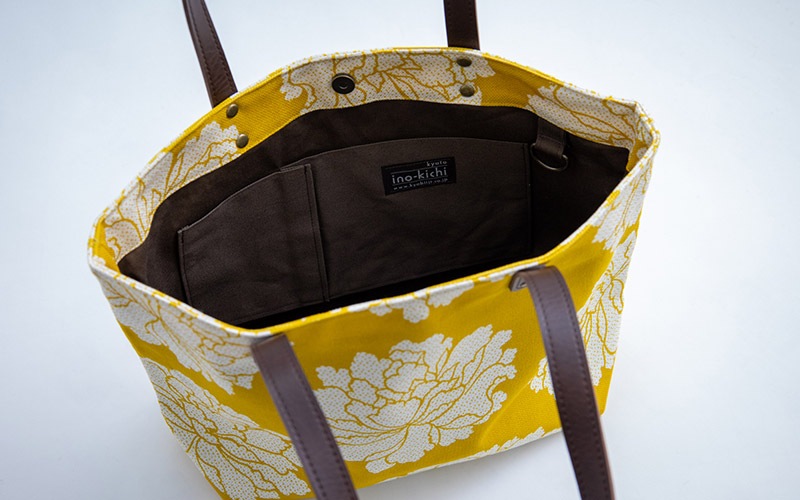 中トートバッグ「たまぼたん」｜亥之吉 by 京美染色株式会社