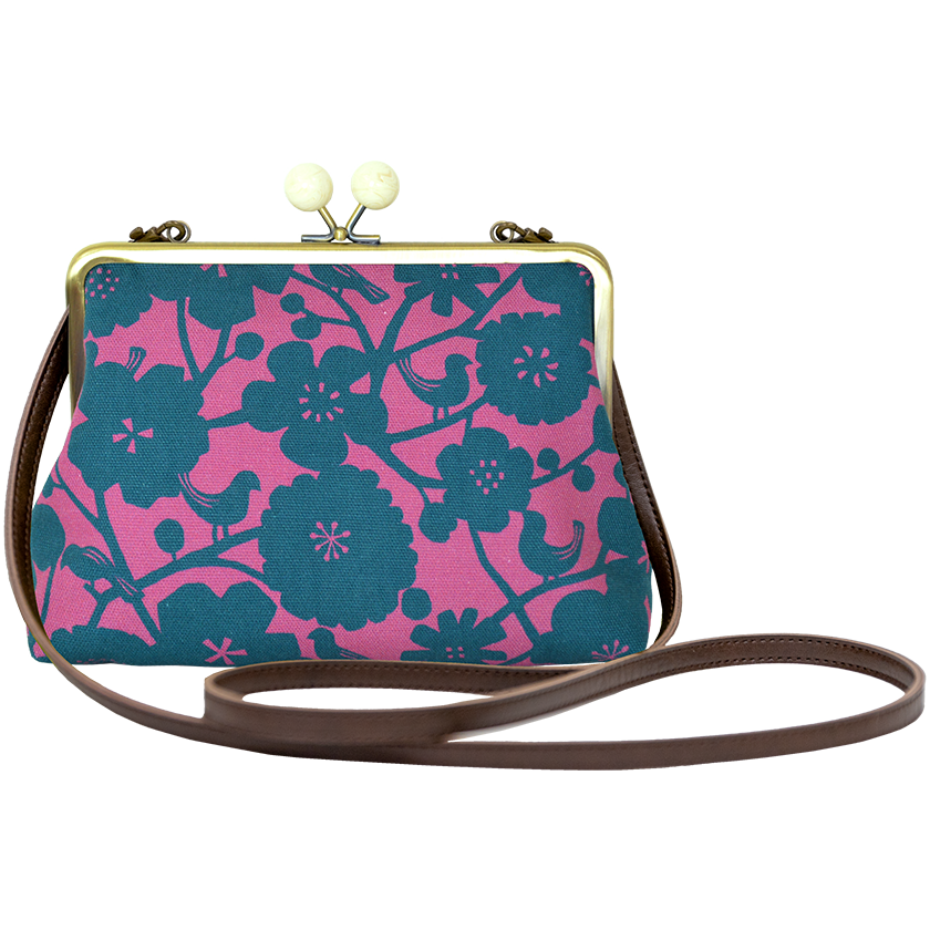 6寸ポシェットがま口 「とりのこえ」