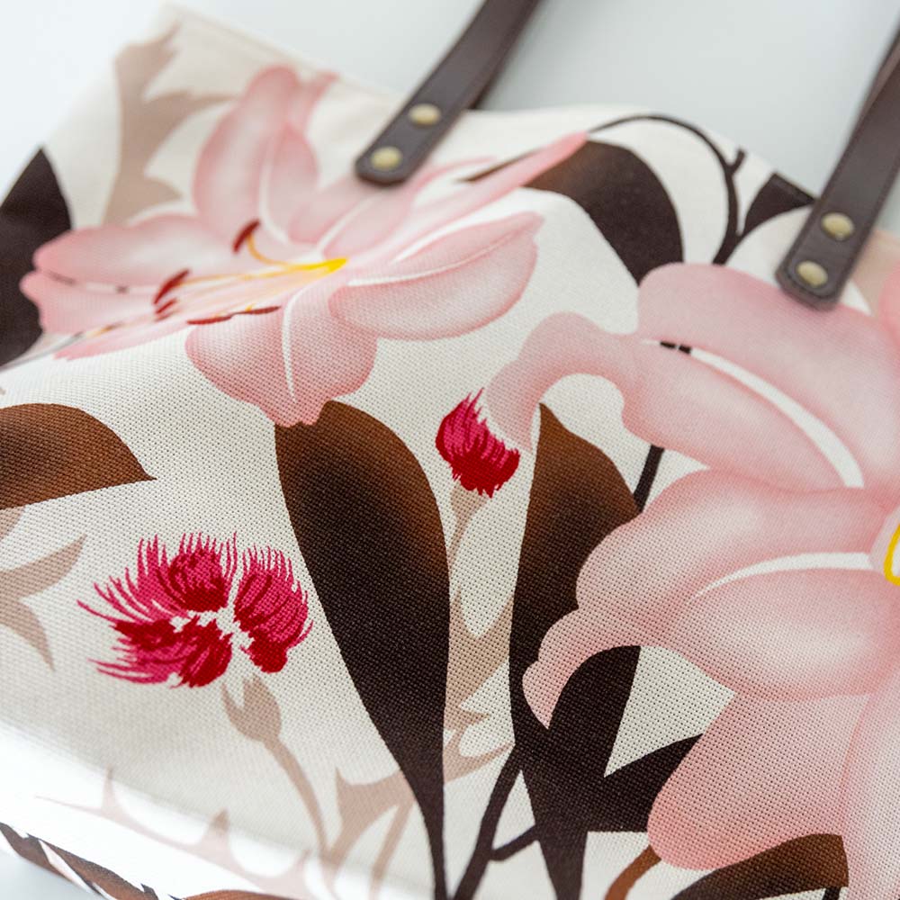 中トートバッグ「ゆりあざみ」