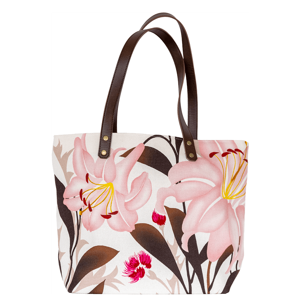 中トートバッグ「ゆりあざみ」