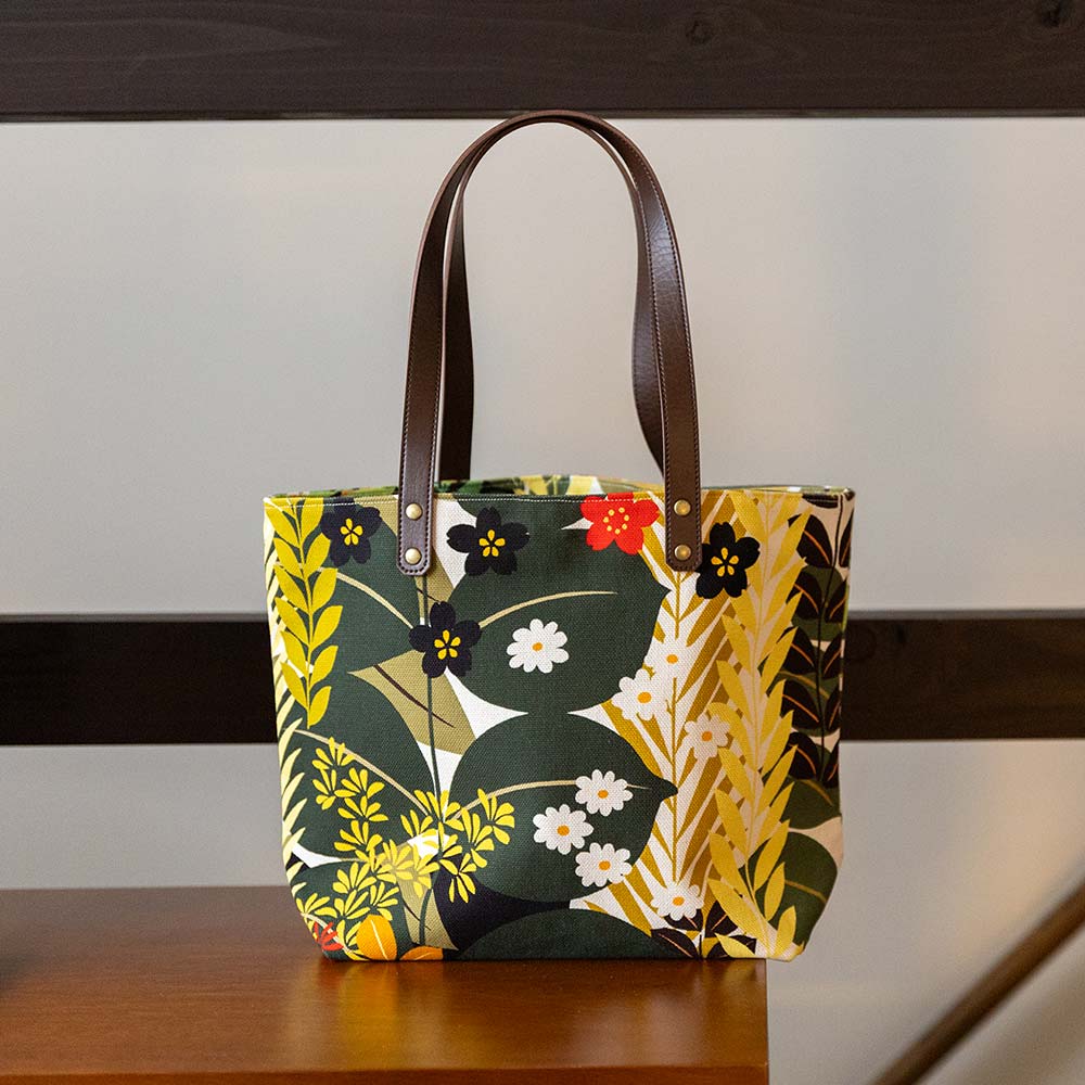 中トートバッグ「しょくぶつえん」｜亥之吉 by 京美染色株式会社