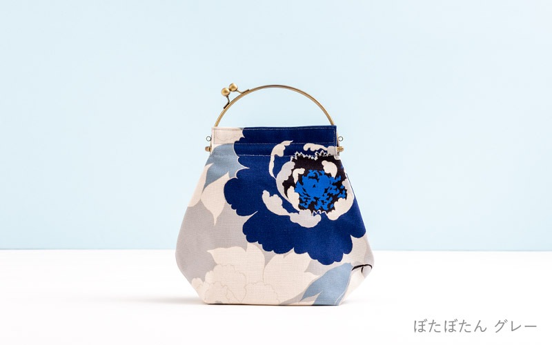 ベンリーがま口【大】「ぼたぼたん」・調節ショルダー2cm幅付き