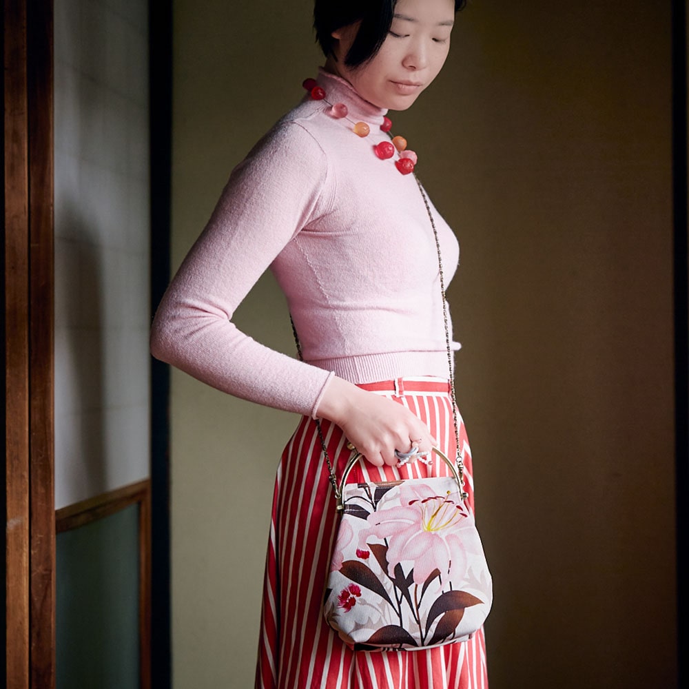 2wayがま口バッグ ベンリーがま口「ゆりあざみ」