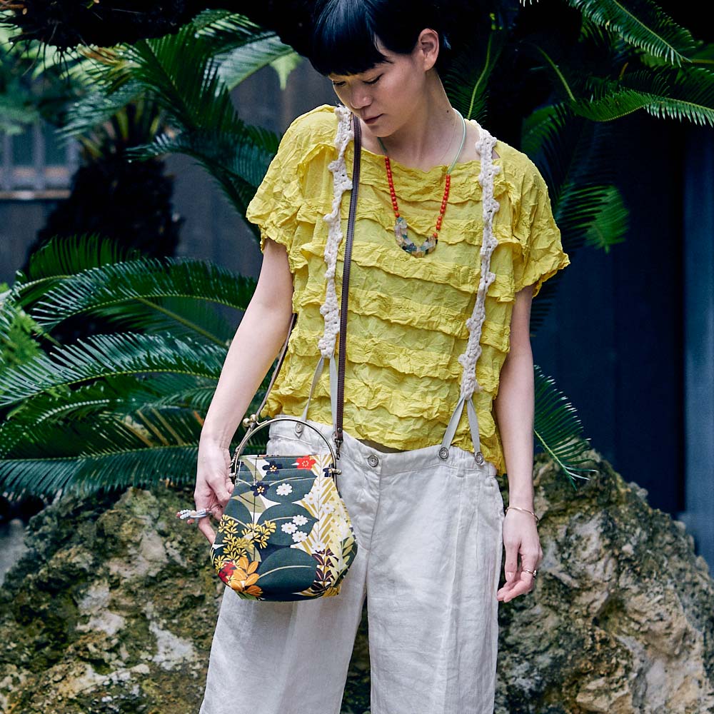 2wayがま口バッグ ベンリーがま口「しょくぶつえん」