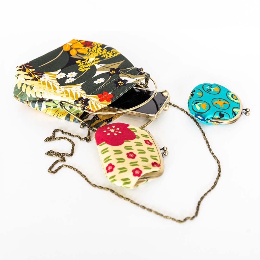 2wayがま口バッグ ベンリーがま口「しょくぶつえん」