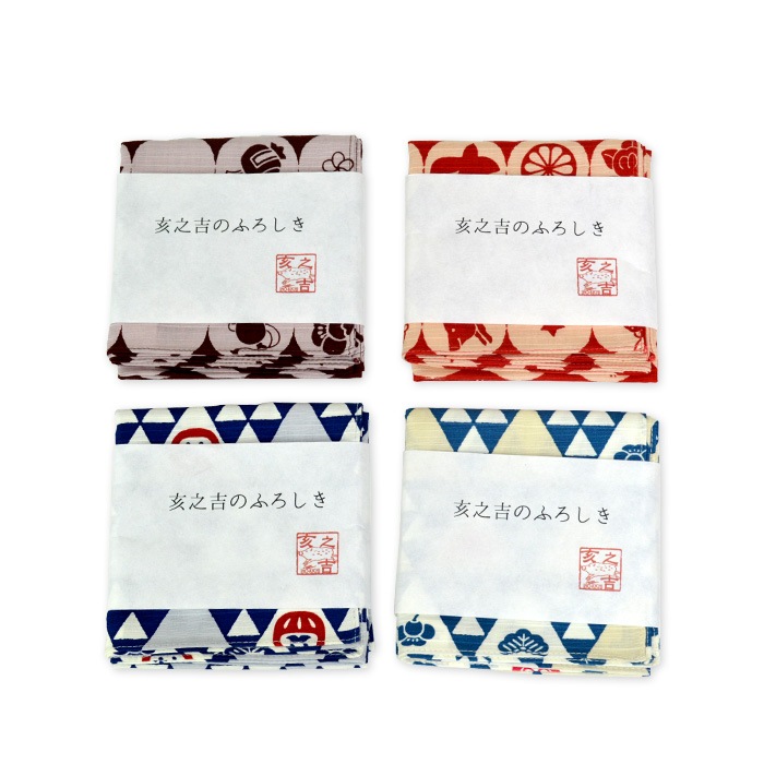 手捺染 風呂敷 「うろこだるま」「丸・宝づくし」