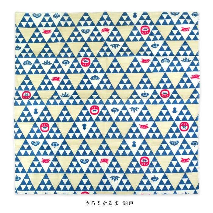 手捺染 風呂敷 「うろこだるま」「丸・宝づくし」