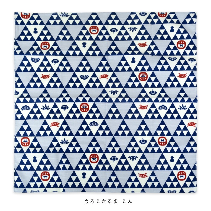 手捺染 風呂敷 「うろこだるま」「丸・宝づくし」