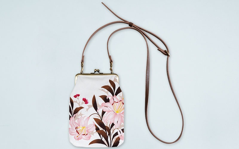 4寸縦型ポシェットがま口「ゆりあざみ」